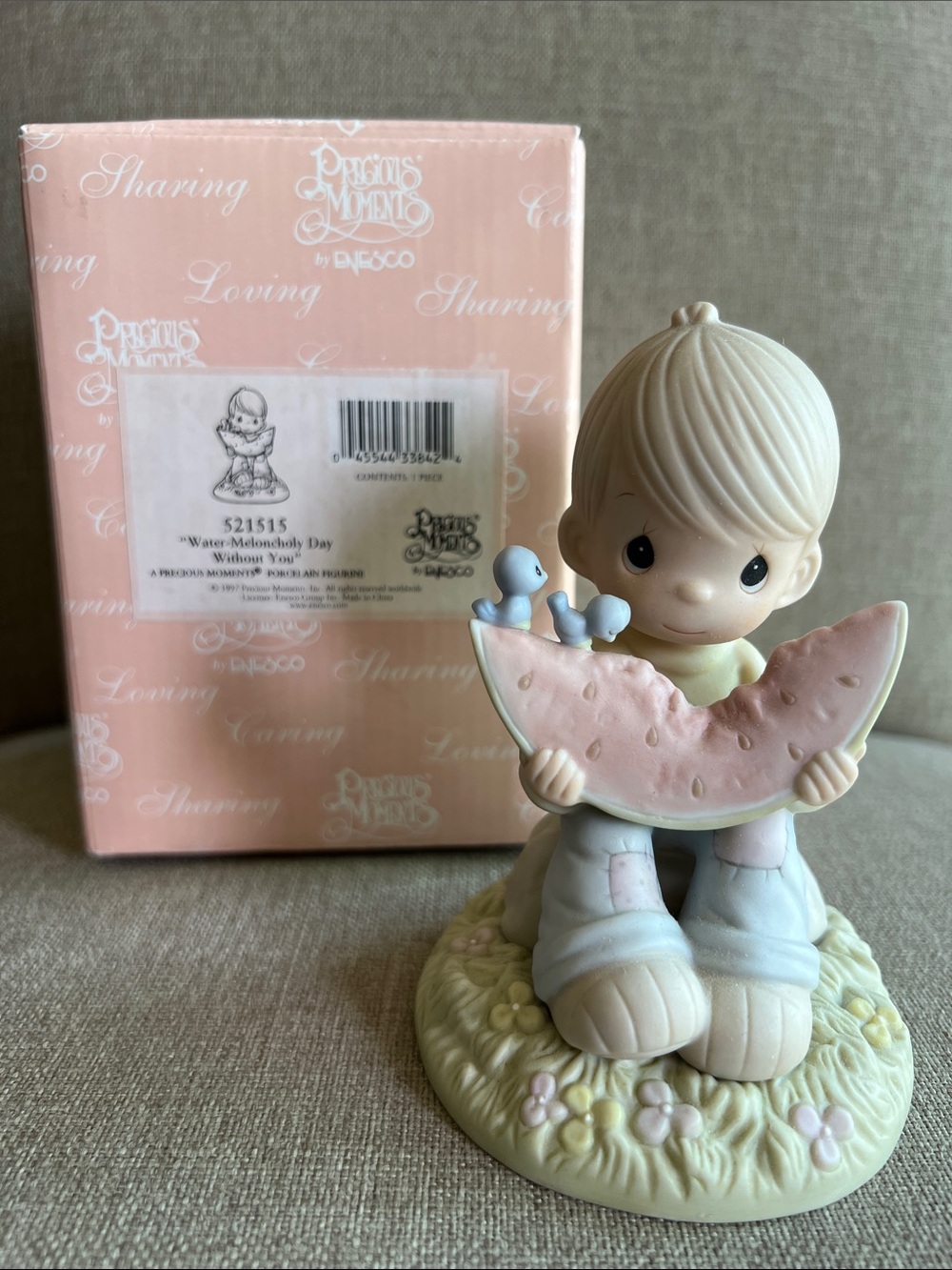 Precious Moments | “Water-Meloncholy Day Without You” Porcelain Figurine 1997
